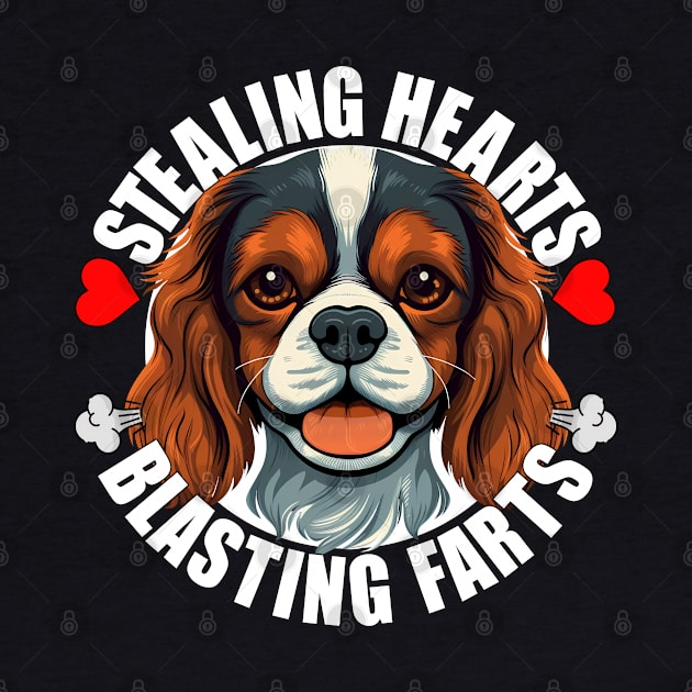 Funny Cavalier King Charles Spaniel Stealing Hearts Blasting Farts Dog Cute Puppy by Sports Stars ⭐⭐⭐⭐⭐